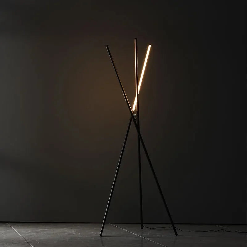 Nordic LED Minimalist Creative Floor Lamp Aluminum 3-pronged Vertical