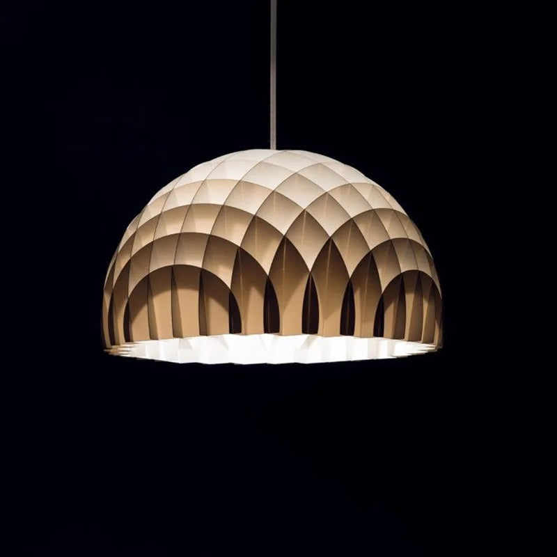 Modern Wabi-Sabi Style Wood Led Pendant Lights Living Dining Room