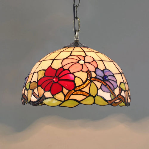 Retro Tiffany Pendant Lamp Led Colorful Stained Glass Pendant Lights