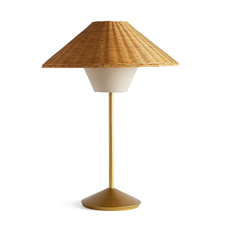 *Floor Lamp Chinese Rattan Art Retro Living Room Bedroom Bedside Lamp