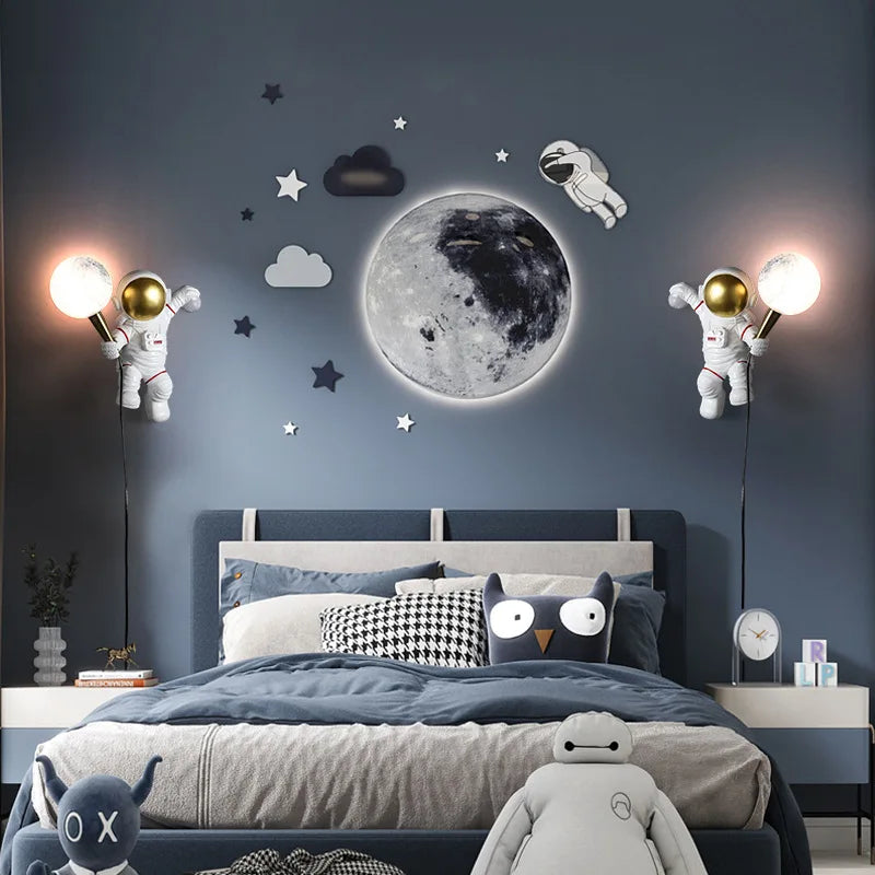 Astronaut Wall Lamp for Children's Room Home Decora Lighting Fixtures