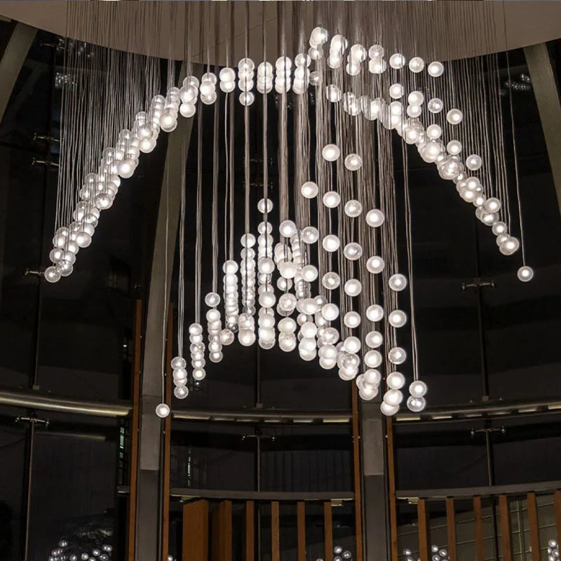 Designer Art Creative Chandelier Crystal Ball Pendant Light for Hotel