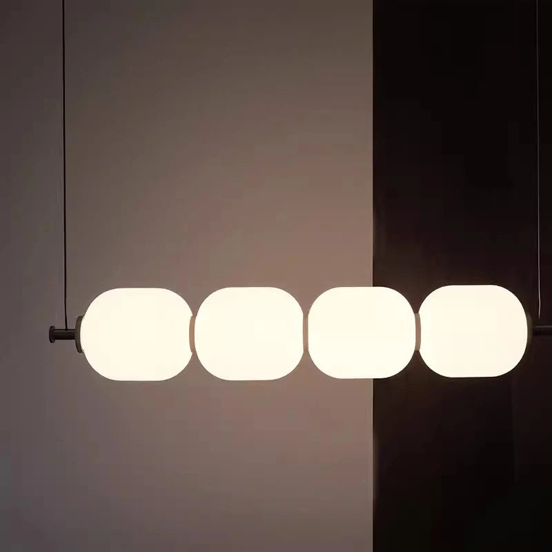 Nordic minimalist white warm soft light restaurant pendant lamp