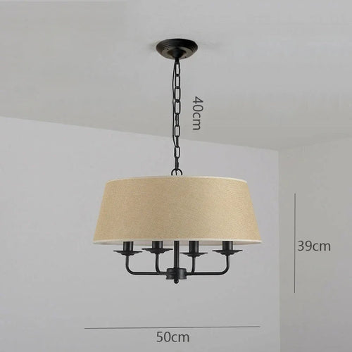 American Retro Living Room Pendant Lights Home Decor Hanging Lamp for