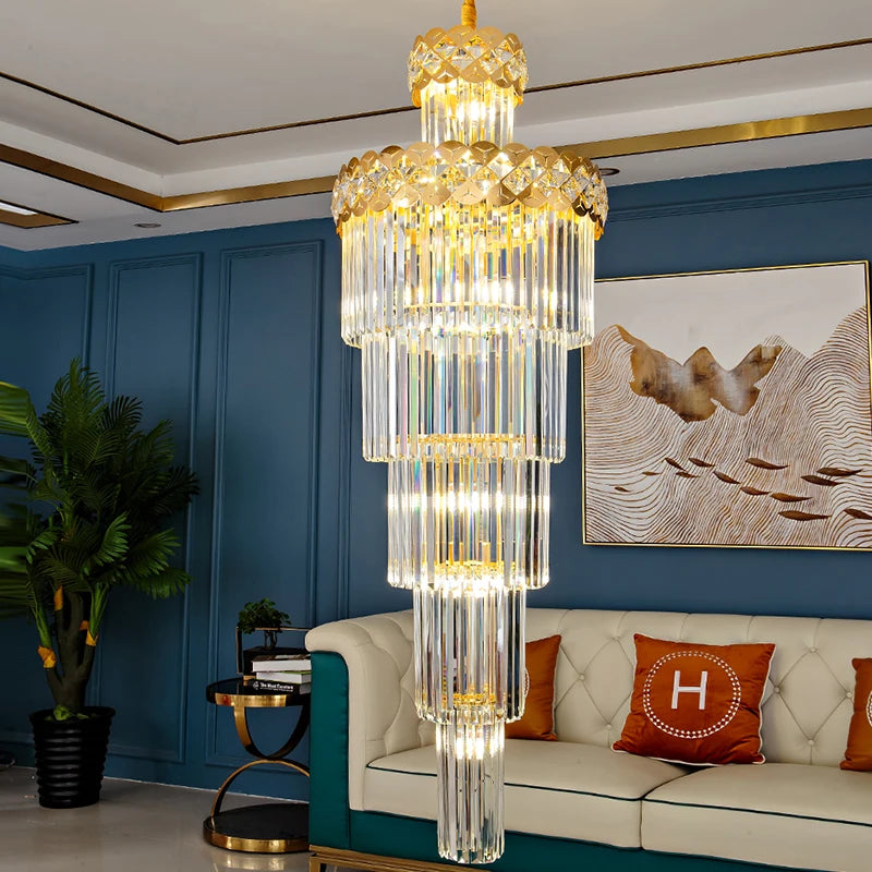 European-style Villa Living Room Light Luxury Crystal Chandelier Hotel