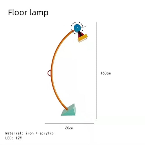 Designer Memphis Cartoon LED Floor Lamp for Children's Room Kid