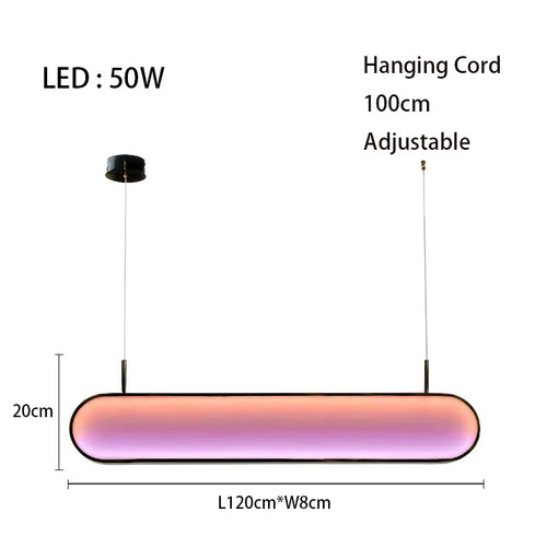 App Control RGB LED Light Pendant Lights Sunset Hanging Lamps for