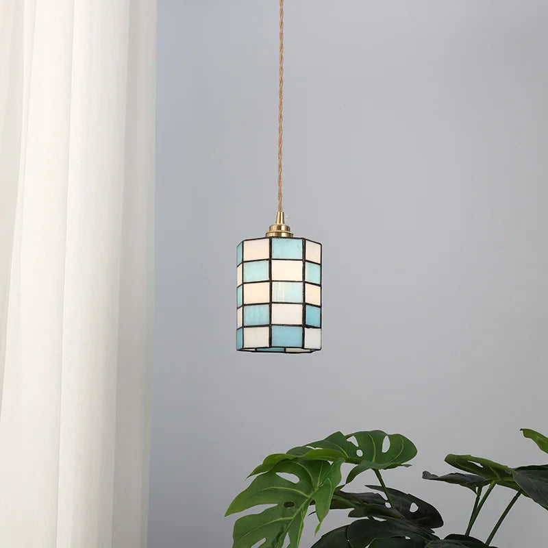 Tiffany Stained Glass Pendant Lights Vintage Led Kitchen Hanging Lamp