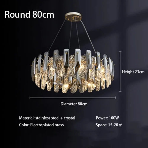Luxury Crystal Pendant Lights Indoor Chandelier Lighting Lustre LED