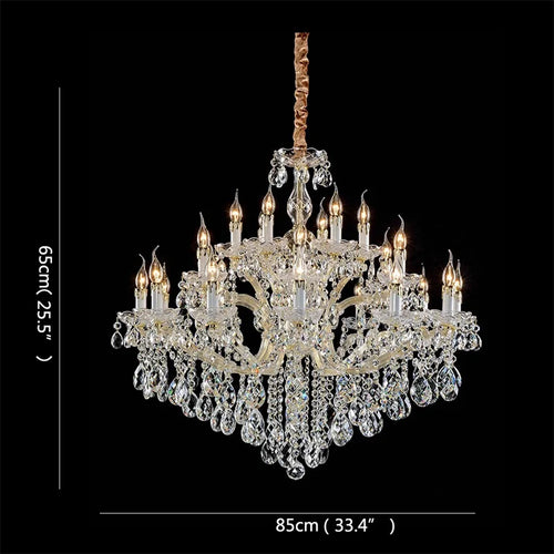 European Style Chandelier LED Pendant Lamps Candle Crystal