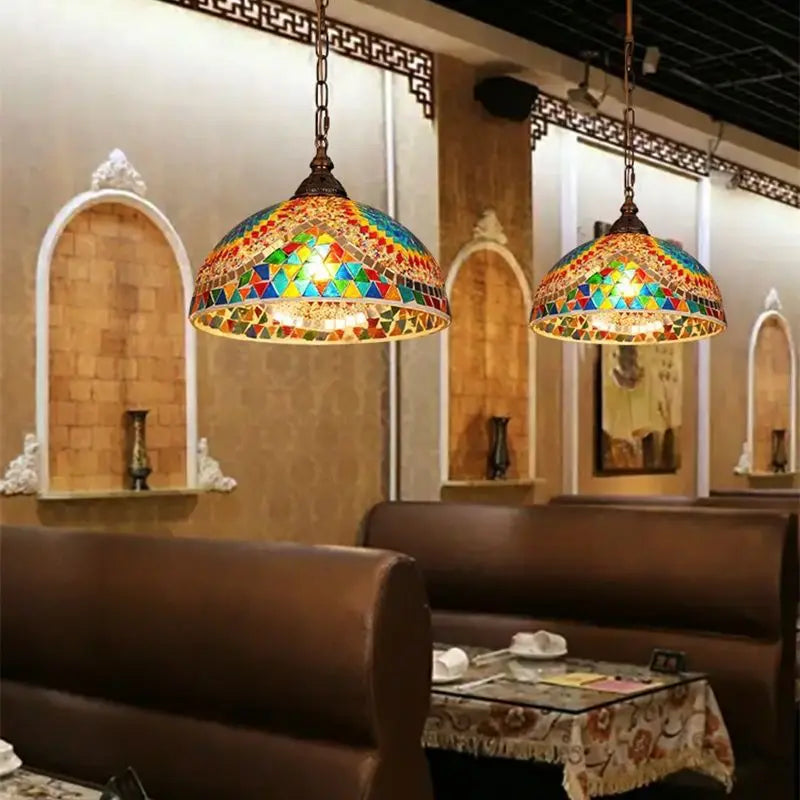 Mosaic Bohemian chandelier retro Türkiye homestay restaurant tavern