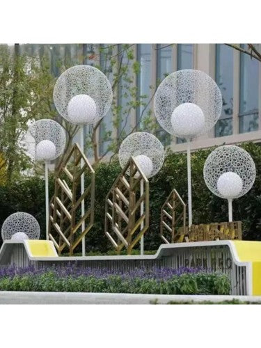 Customized Hollow round Ball Ball Dandelion Light Outdoor Park Square