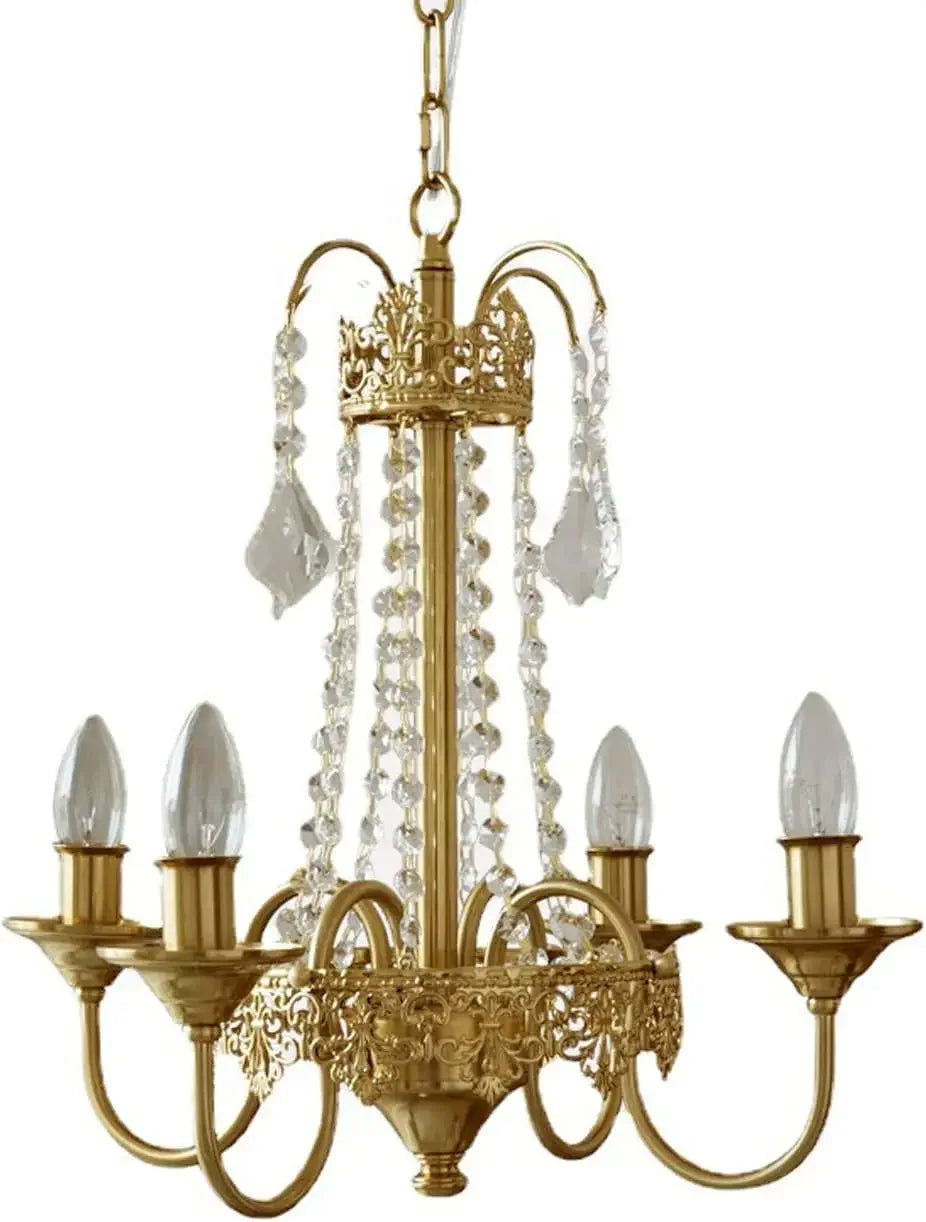 Vintage Crystal Candle Chandeliers Lighting 4 Lights Chandelier Modern