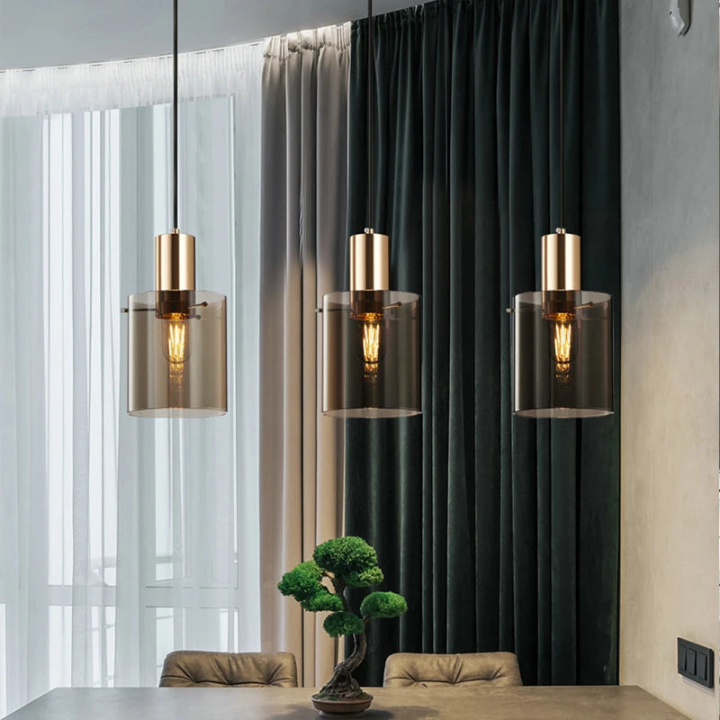 Modern Pendant Lights LED Glass Lamp Foyer Dining Bedroom Coffee