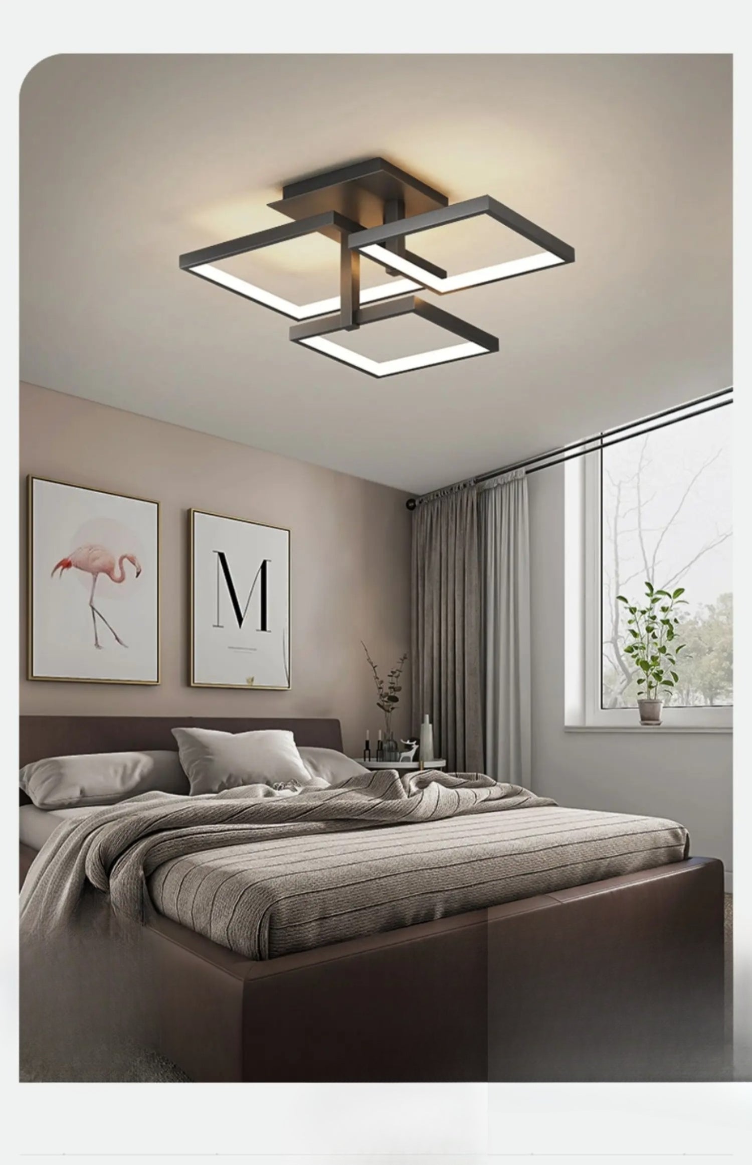 Bedroom light LED ceiling pendant light Modern minimalist light