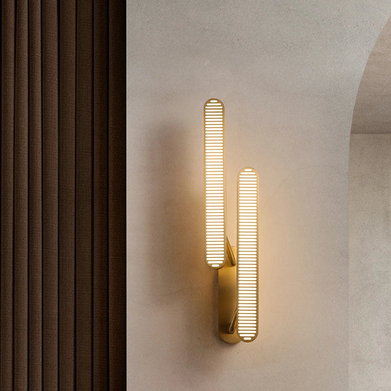 Postmodern Creative Copper Wall Lamp Indoor Minimalist LED Decor