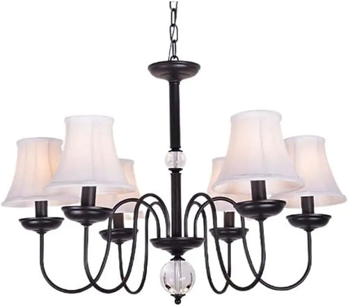 E14 Large Ceiling Chandelier- Rustic Living Room Chandelier with Glass