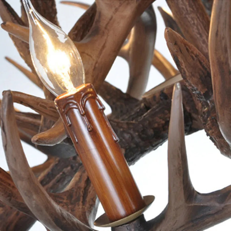 American Country Antler Pendant lights Candle Antler Chandelier
