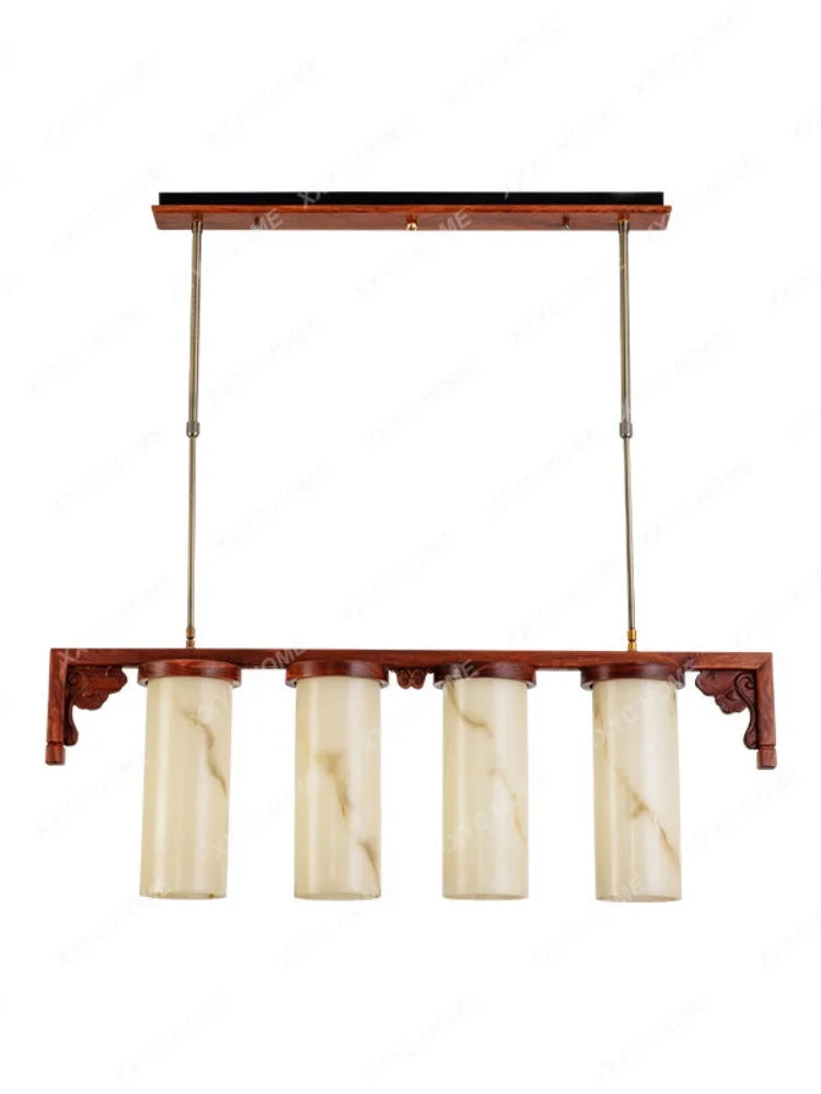 New Chinese Style Rosewood Classical Restaurant Chandelier Retro Solid