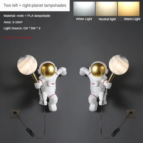 Astronaut Wall Lamp for Children's Room Home Decora Lighting Fixtures