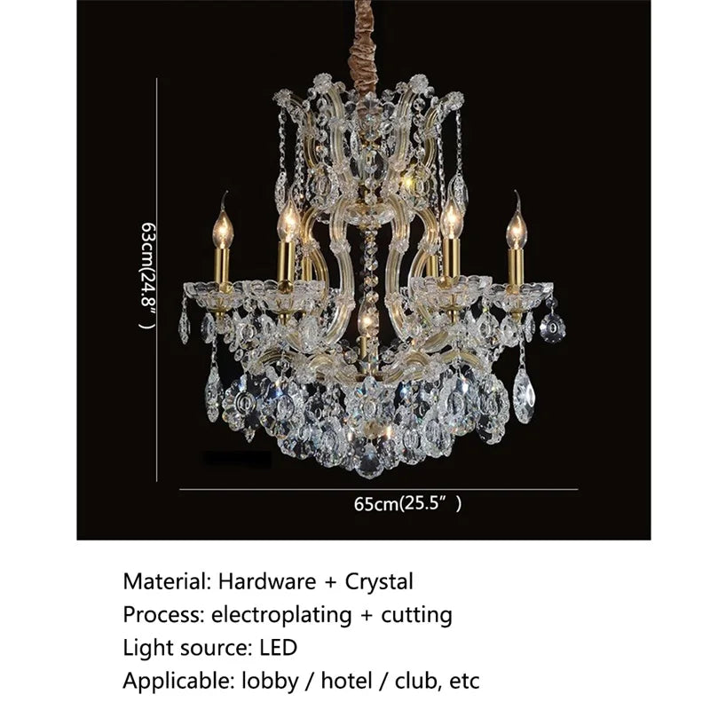 European Style Chandelier Lamp Luxury LED Candle Pendant