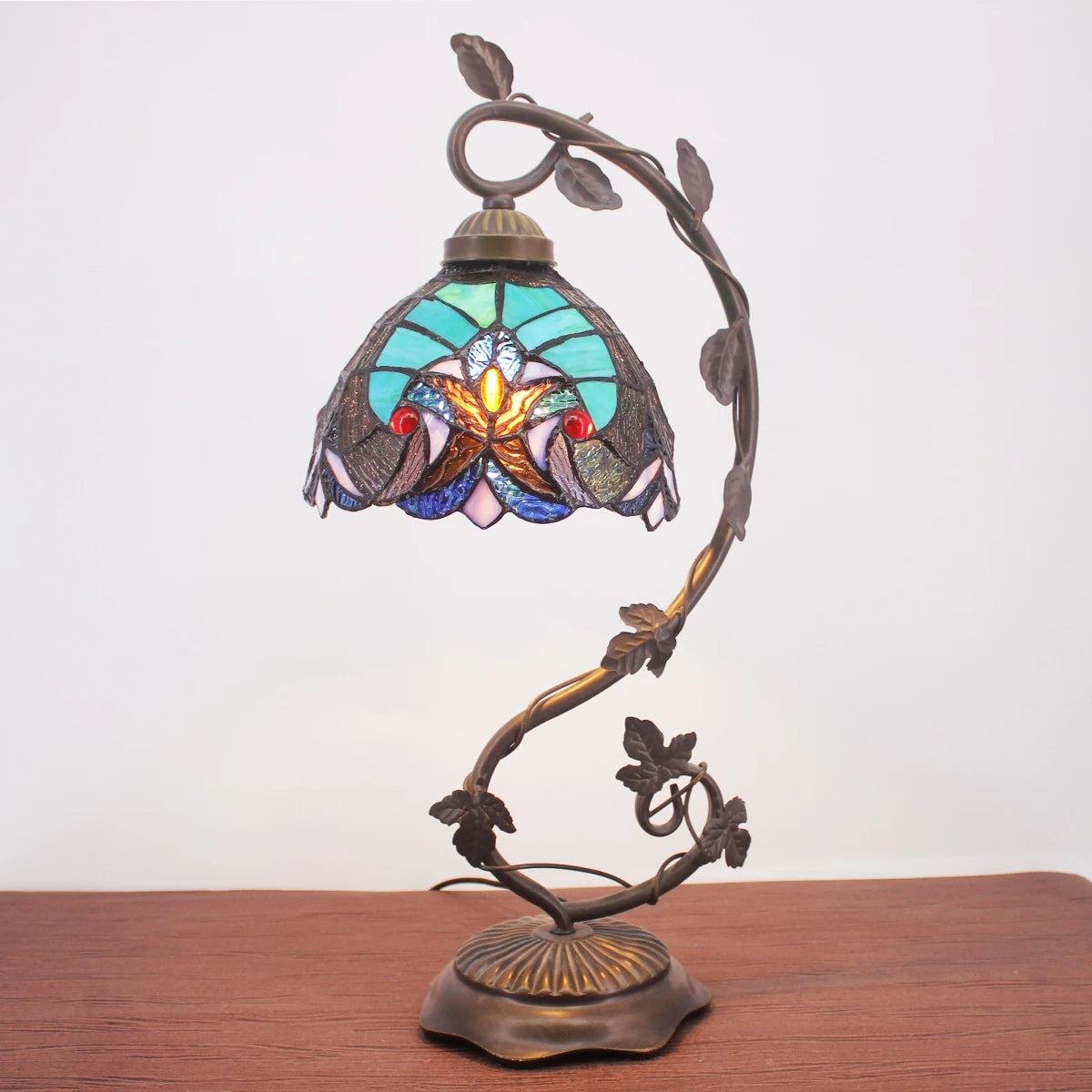 Stained Glass Lamp Tiffany Style Bedside Table Lamp Reading