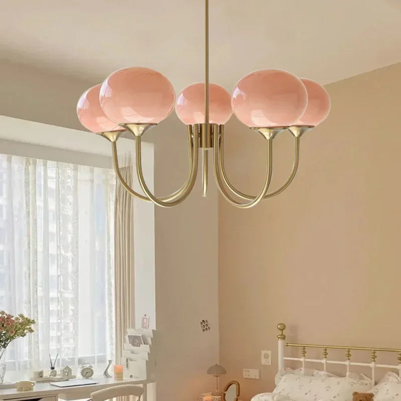 LED Vintage Glass Pendant Lights 3/5 Head Lamps For Living Room