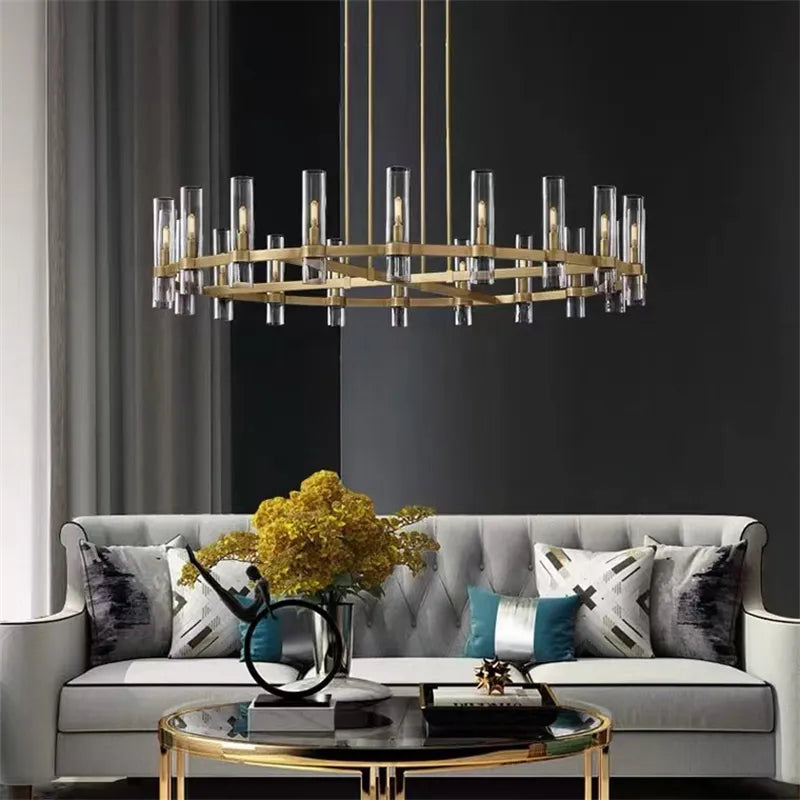 American Loft Lighting E14 Led Chandelier Chrome Pendant Lamp