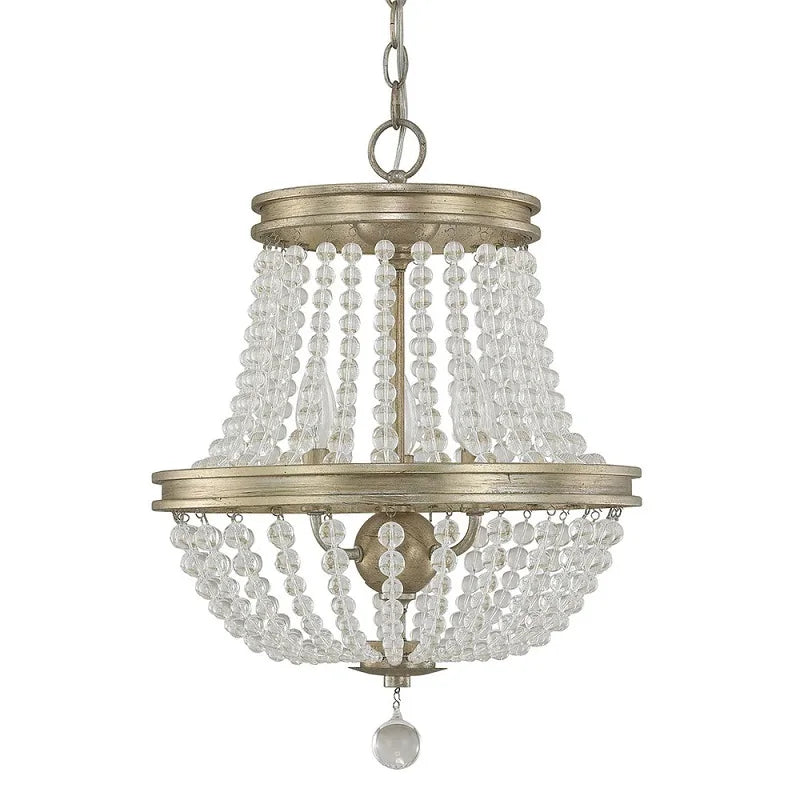 American country wooden bead chandelier warm bedroom homestay design