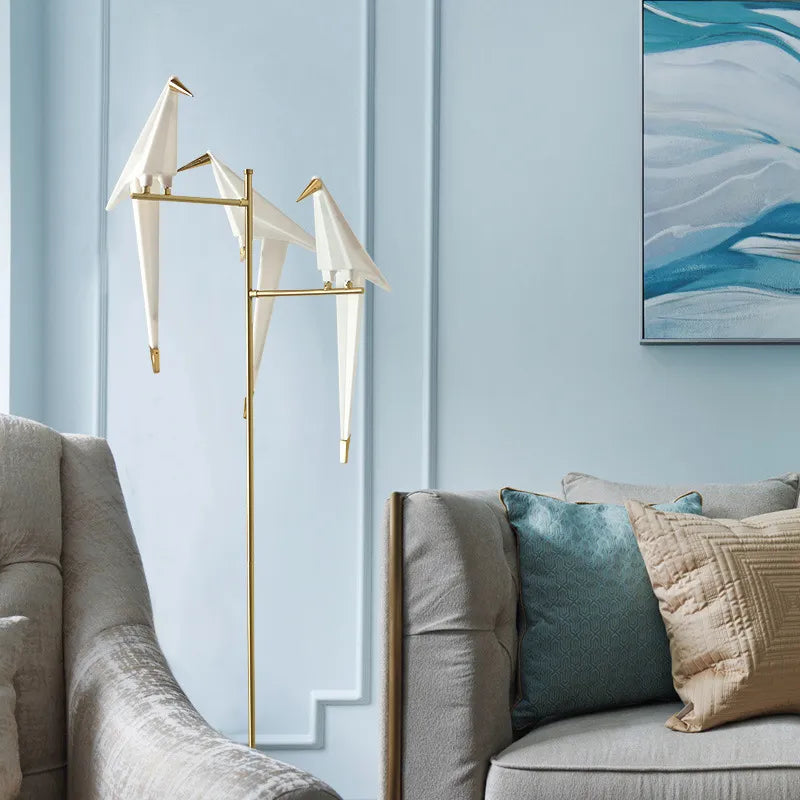 Nordic White Bird LED Lighting Floor Lamps Modern Room Decor Living
