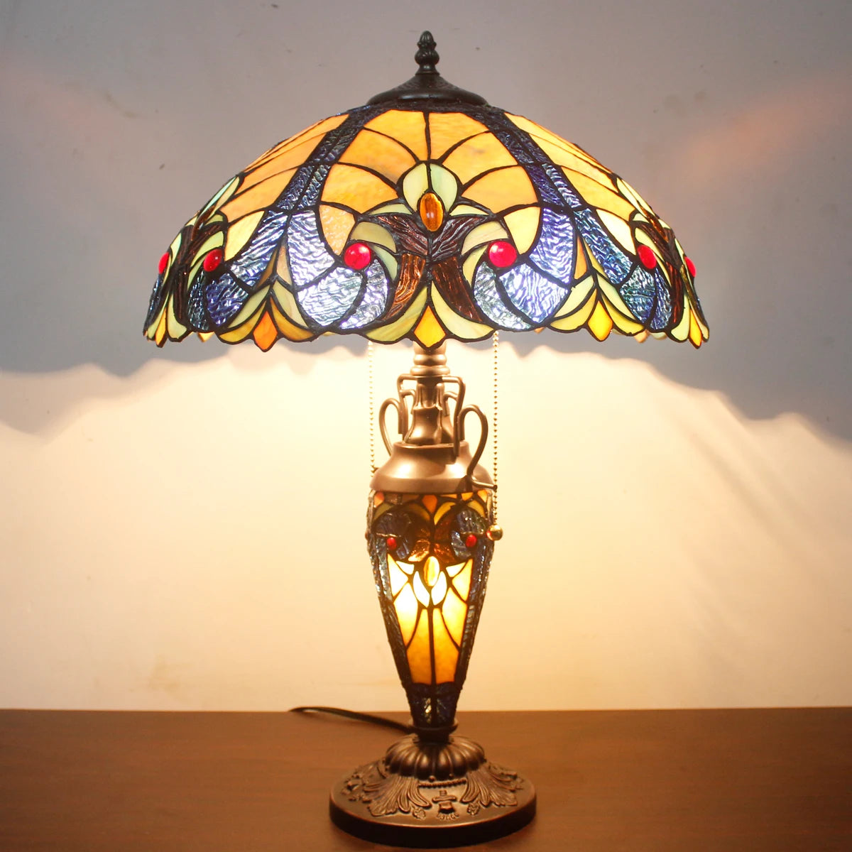 Tiffany Lamp Yellow Stained Glass Liaison Mather-DaughterY