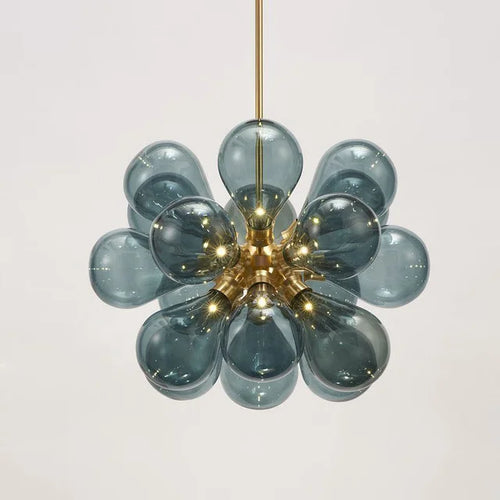 Murlamp Nordic Glass Ball Pendant Blue Bubble Light Led Pendant Light