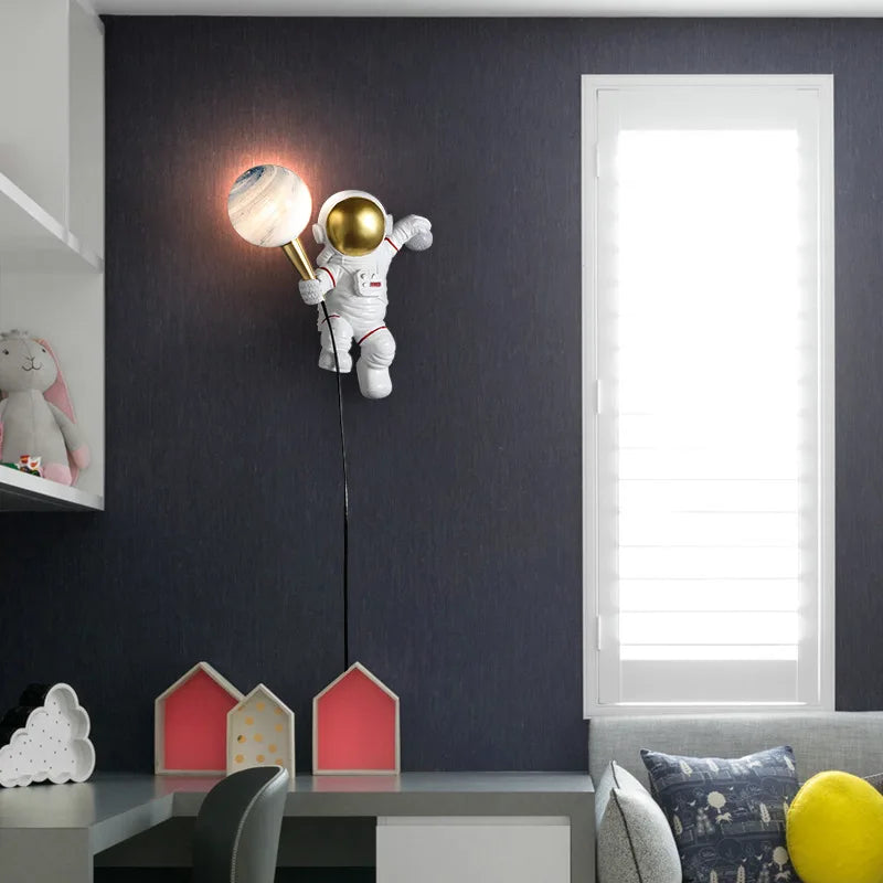 Astronaut Wall Lamp for Children's Room Home Decora Lighting Fixtures