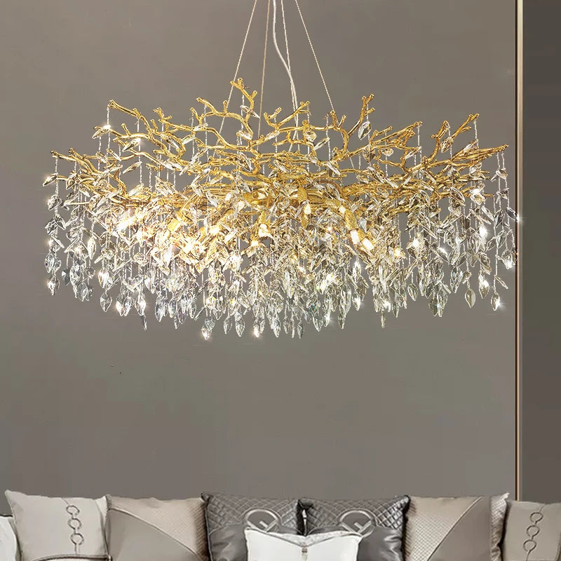 2024 Nordic Vintage LED Brass Gold dining living room hotel luxury