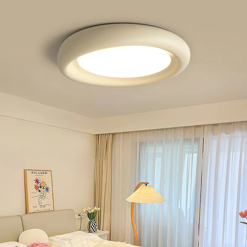 Nordic Cream Wind Resin LED Ceiling Lamp