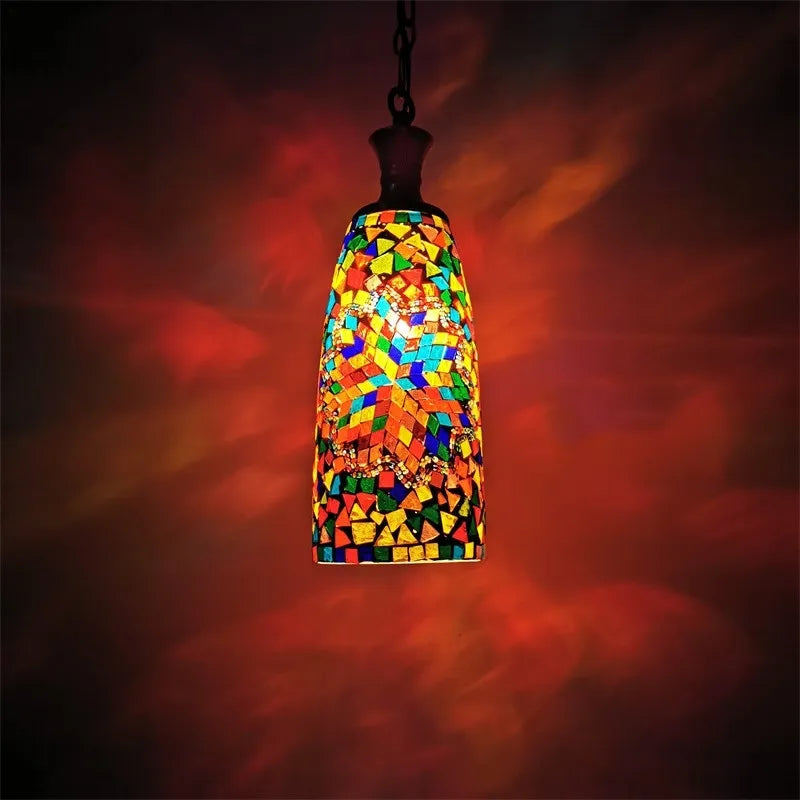 Turkish Mosaic Pendant Lights Vintage Ceiling Hanging Lamp Stained