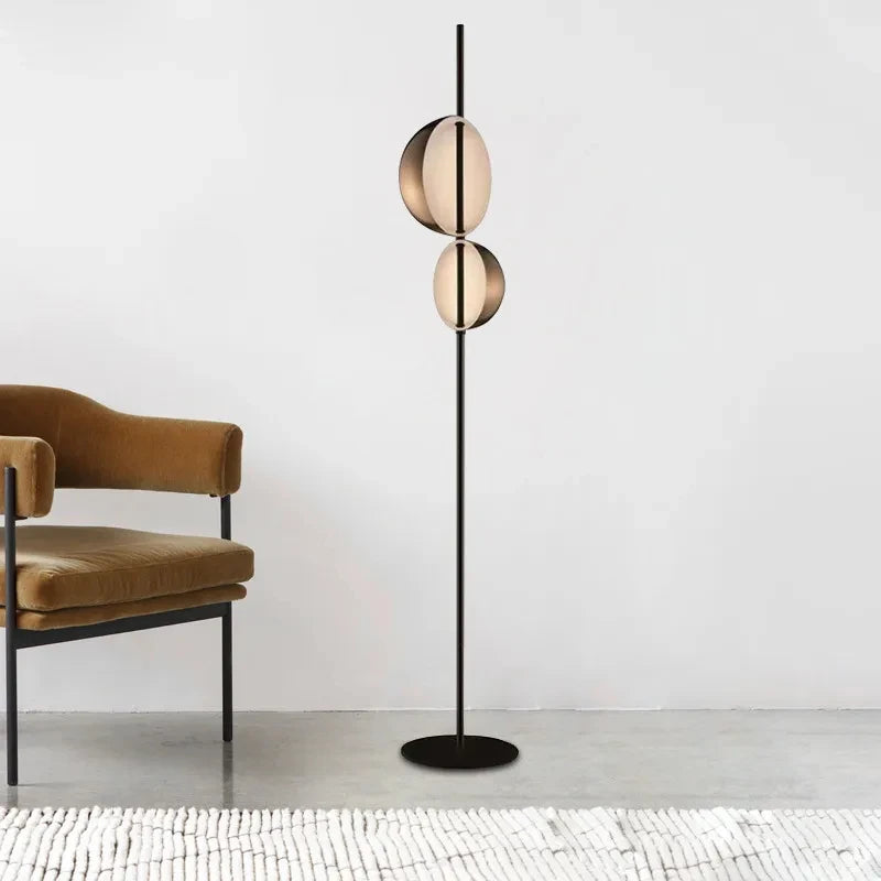 Black gold floor lamp LED minimalist Superluna Floor Lamp