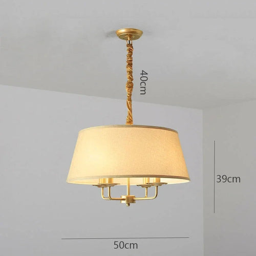 American Retro Living Room Pendant Lights Home Decor Hanging Lamp for