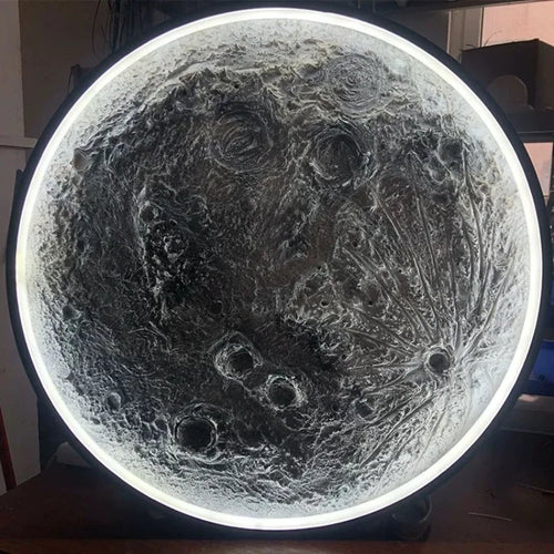 Modern Crater 3D Wall Lamp Luxury Round Three-Dimensional Relief Moon