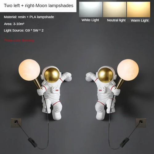 Astronaut Wall Lamp for Children's Room Home Decora Lighting Fixtures