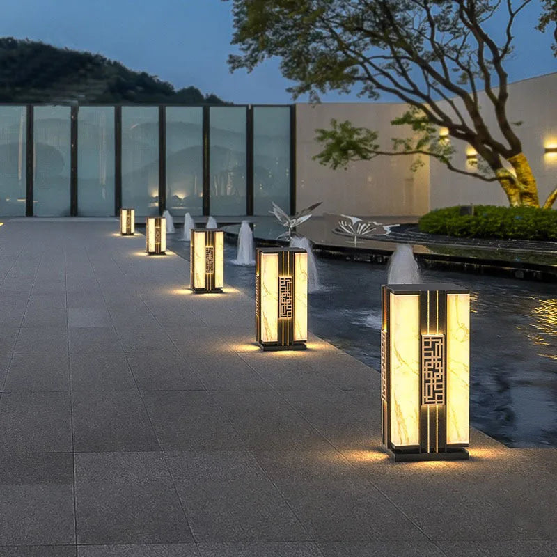 Outdoor Solar Waterproof IP65 Lawn Lights New Chinese Villa Courtyard