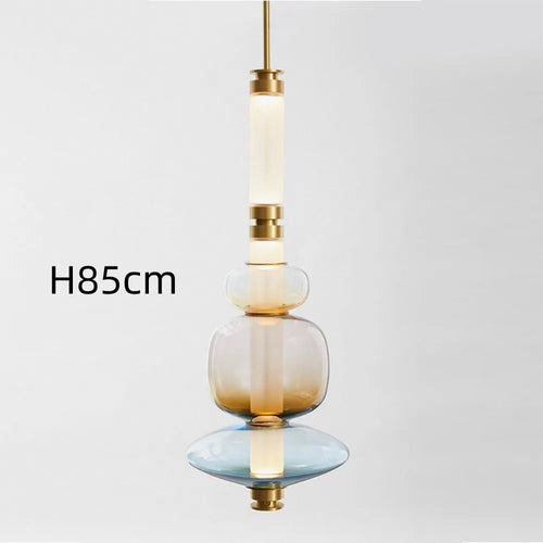 Nordic Designer Long Glass Pendant Light for Living Room Dining Room