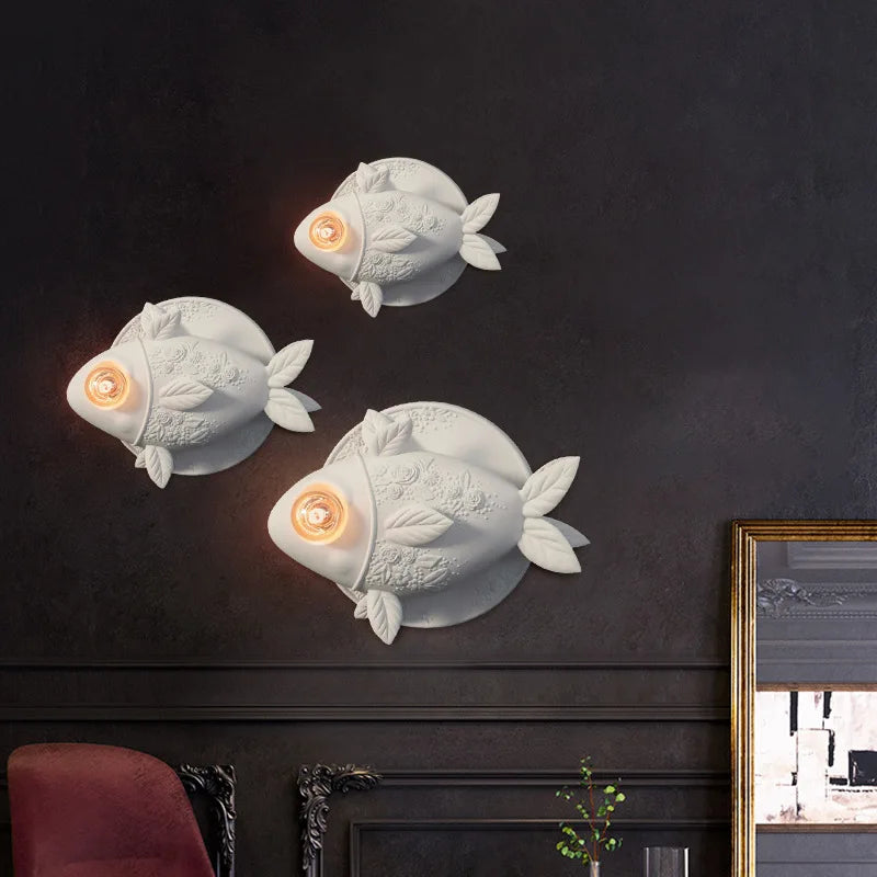 Flower fish Wall Lamp home decor lights Bedroom Lamps wall decor Fish
