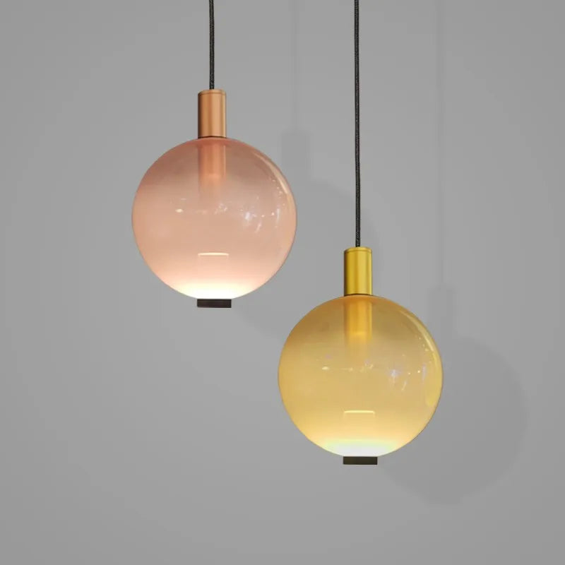 Modern Glass Ball Pendant Lights Nordic Designer Hanging Light Living