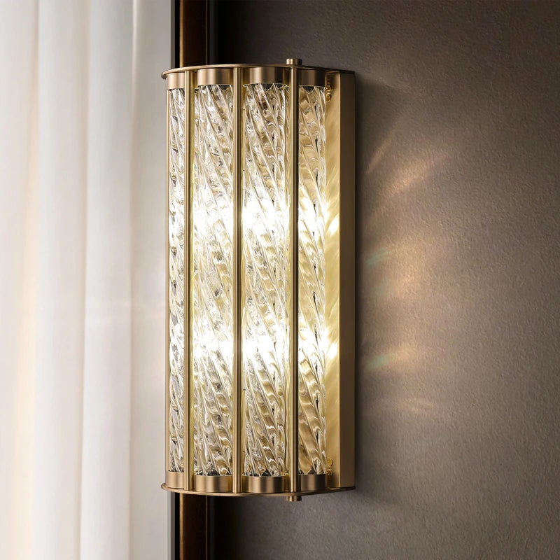 All Copper Light Luxury Living Room Atmospheric Wall Lamp Modern