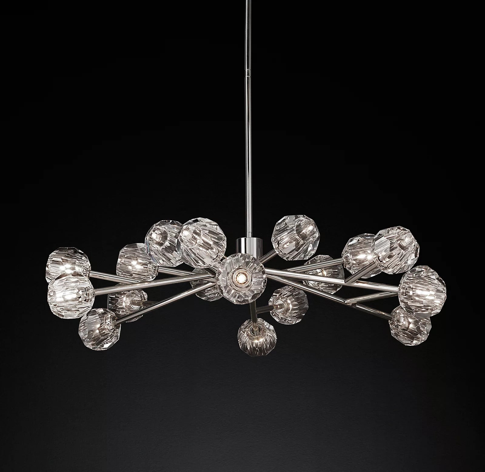 Bille De Crystal Ball Round Chandelier 48"