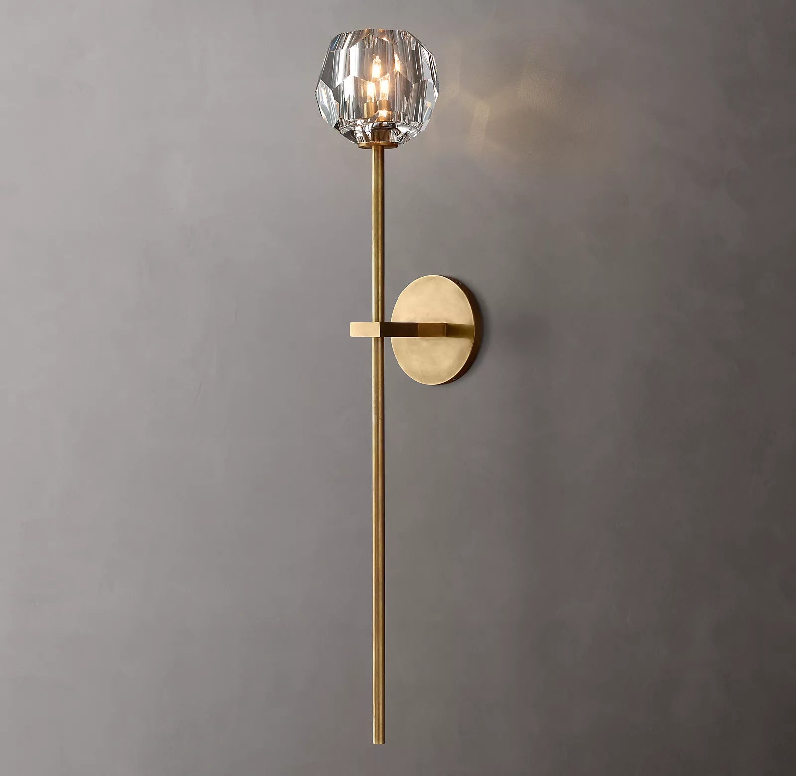 Bellanca Single-Head Clear Crystal Ball Wall Sconce