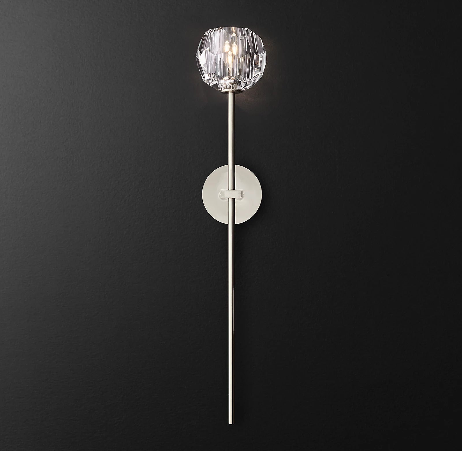 Bellanca Single-Head Clear Crystal Ball Wall Sconce