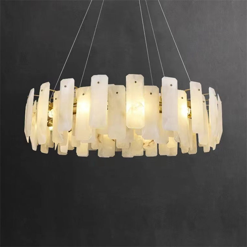 Alabaster Round Pendant Chandelier