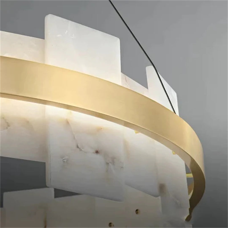 Modern Round Marble Chandelier